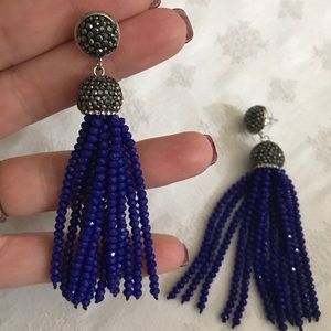 Women beaded tassel earring